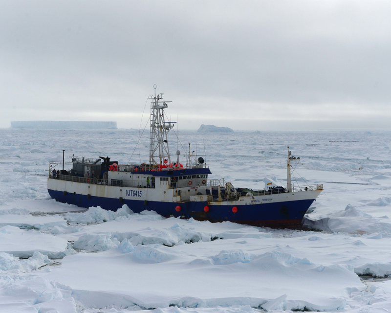 Illustration for article titled A Mammoth Ice Breaker Frees a Ship Trapped In the Frozen Ocean